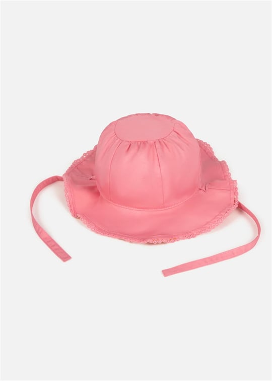 Mayoral Kız Bebek Desenli Çift Taraflı Bağcıklı Şapka Pembe 10144