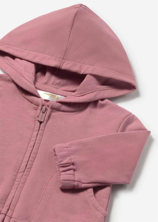 Mayoral Kız Bebek Kapüşonlu Fermuarlı Sweatshirt Gül Kurusu 1488