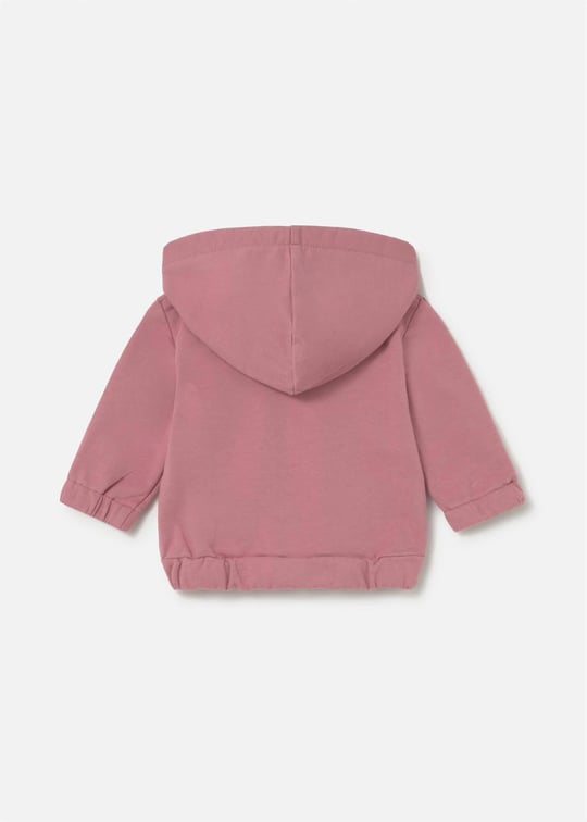 Mayoral Kız Bebek Kapüşonlu Fermuarlı Sweatshirt Gül Kurusu 1488