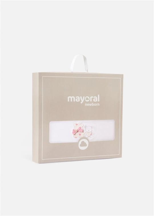 Mayoral Kız Bebek Kundak Beyaz Pembe 9399