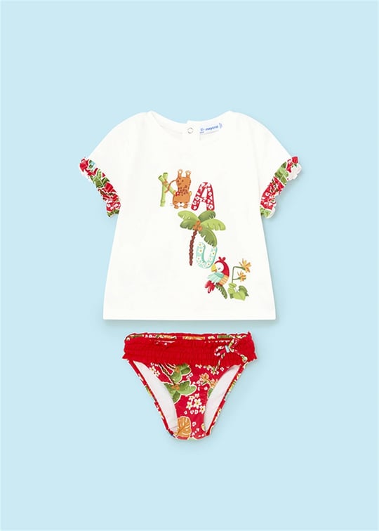 Mayoral Kız Bebek Mayo Set Kırmızı 1642