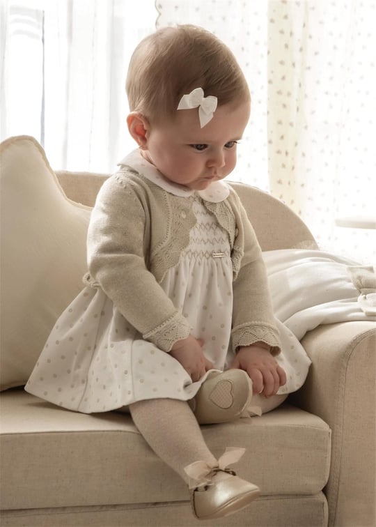 Mayoral Kız Bebek Triko Bolero Hırka Bej 307