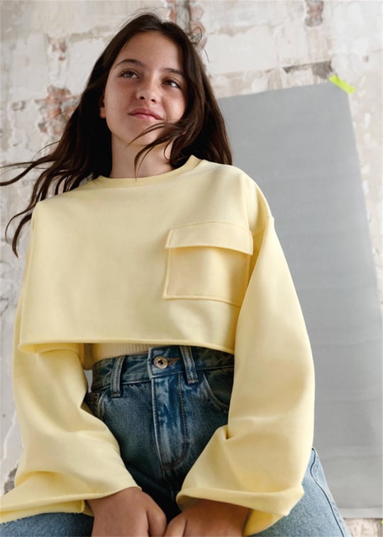 Mayoral Kız Çocuk Atlet Sweatshirt Set Sarı 6402