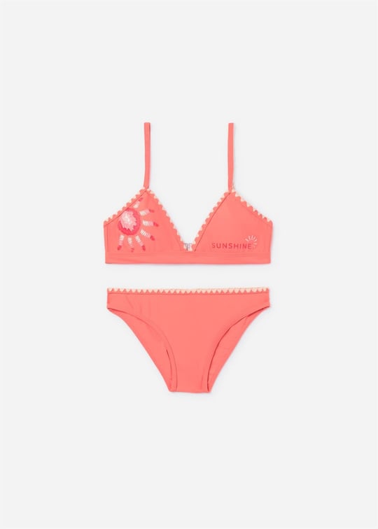 Mayoral Kız Çocuk Baskılı Bikini Takımı Mercan 6775
