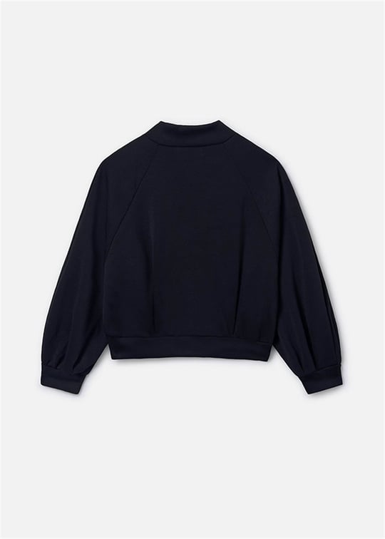Mayoral Kız Çocuk Baskılı Fermuarlı Sweatshirt Siyah 6409