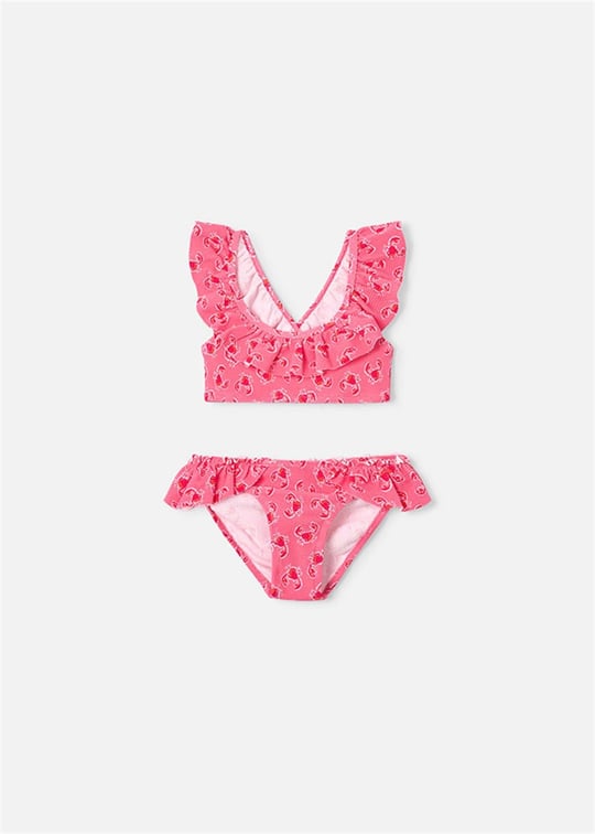 Mayoral Kız Çocuk Baskılı Fırfırlı Bikini Takımı Pembe 3734