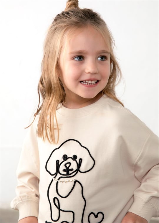Mayoral Kız Çocuk Baskılı Sweatshirt Tayt Takım Siyah 4733