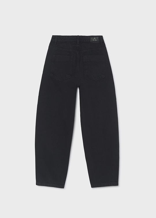 Mayoral Kız Çocuk Bol Kesimli Denim Pantolon Siyah 7526