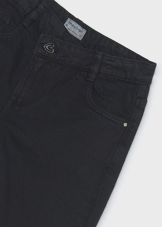Mayoral Kız Çocuk Bol Kesimli Denim Pantolon Siyah 7526