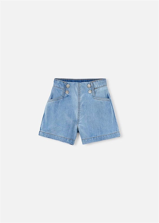 Mayoral Kız Çocuk Denim Bermuda Şort  Mavi 3224