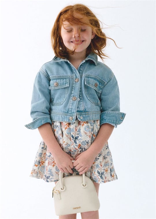 Mayoral Kız Çocuk Denim Ceket Açık Mavi 3454