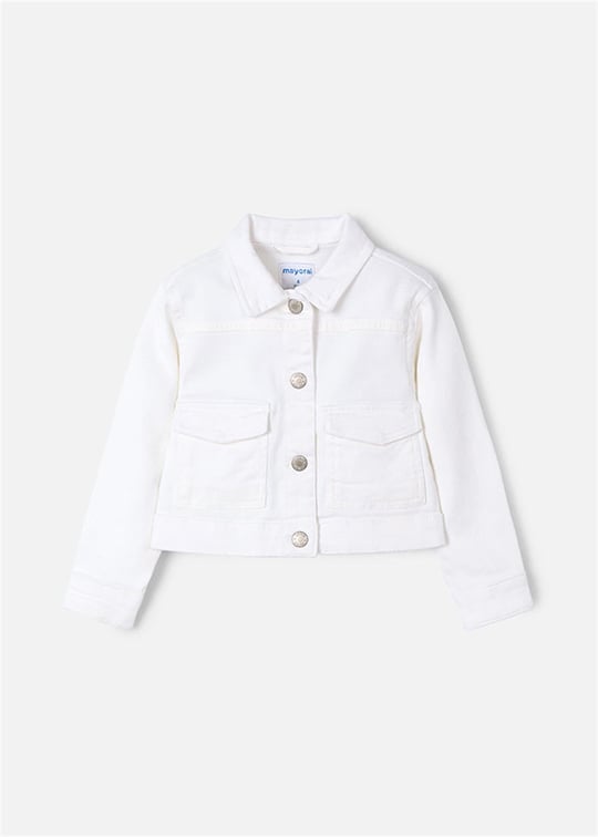 Mayoral Kız Çocuk Denim Ceket Krem 3407