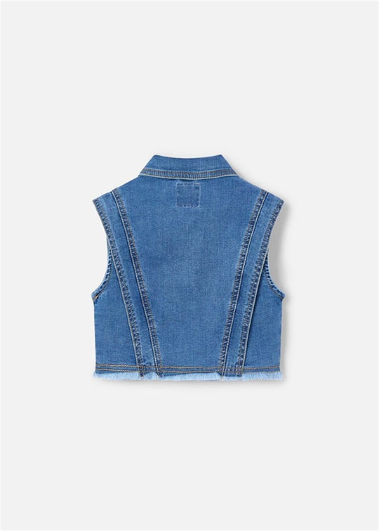 Mayoral Kız Çocuk Denim Yelek Mavi 3364