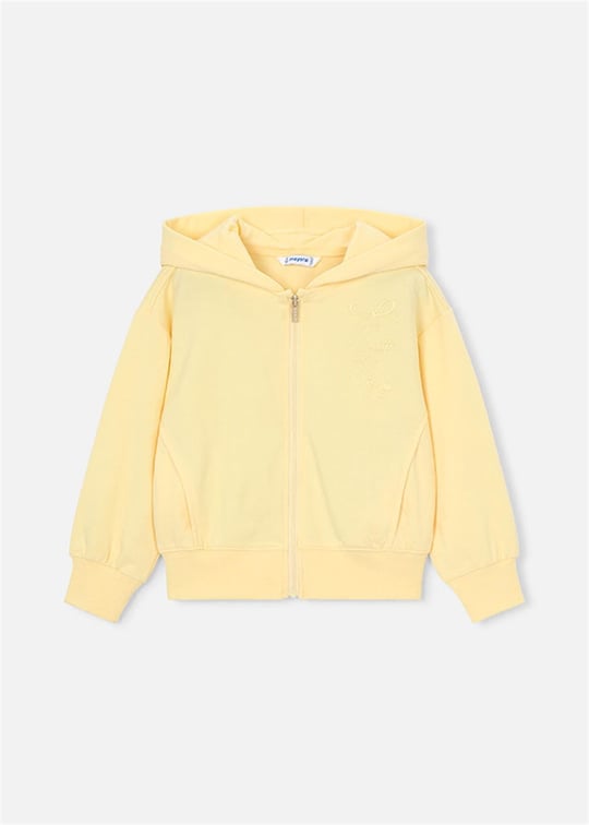 Mayoral Kız Çocuk Fermuarlı Kapüşonlu Sweatshirt Sarı 3457