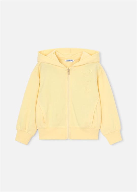 Mayoral Kız Çocuk Fermuarlı Kapüşonlu Sweatshirt Sarı 3457