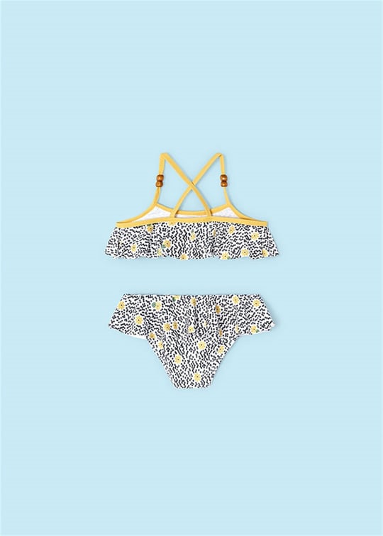 Mayoral Kız Çocuk Fırfırlı Bikini Takım Siyah Sarı 3712