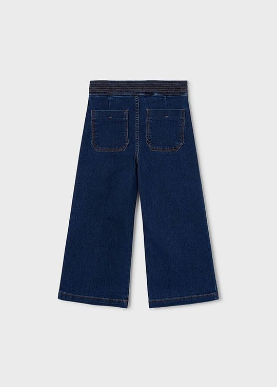 Mayoral Kız Çocuk Geniş Paça Denim Pantolon Lacivert 4523