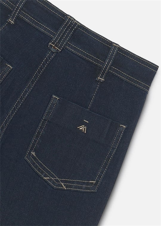 Mayoral Kız Çocuk Geniş Paça Denim Pantolon Lavivert 7503