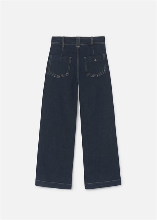 Mayoral Kız Çocuk Geniş Paça Denim Pantolon Lavivert 7503