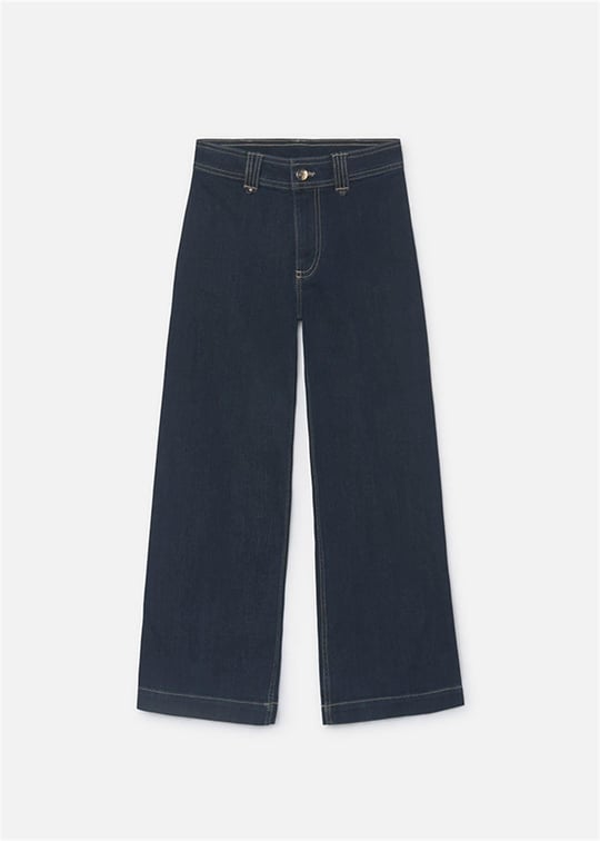 Mayoral Kız Çocuk Geniş Paça Denim Pantolon Lavivert 7503