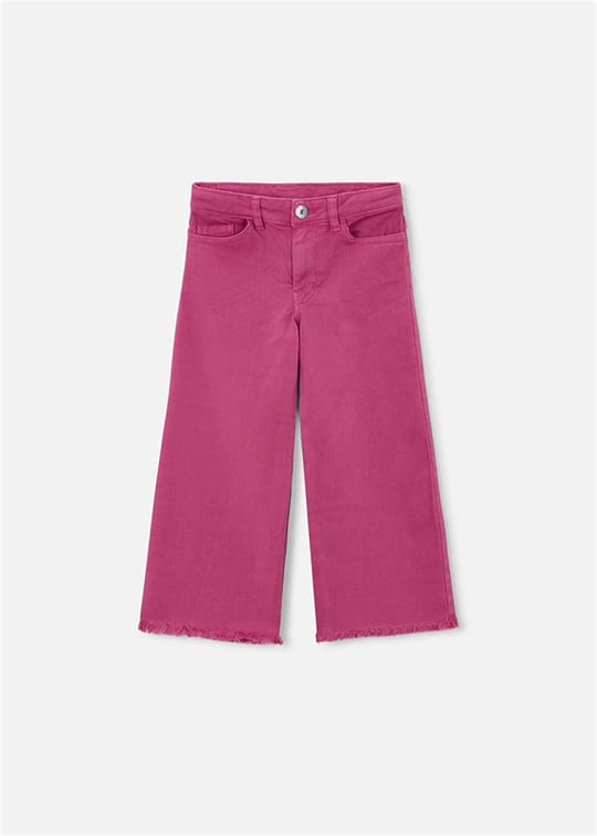 Mayoral Kız Çocuk Geniş Paçalı Gabardin Pantolon Pembe 3588