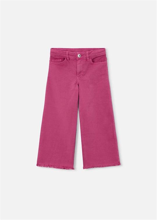 Mayoral Kız Çocuk Geniş Paçalı Gabardin Pantolon Pembe 3588