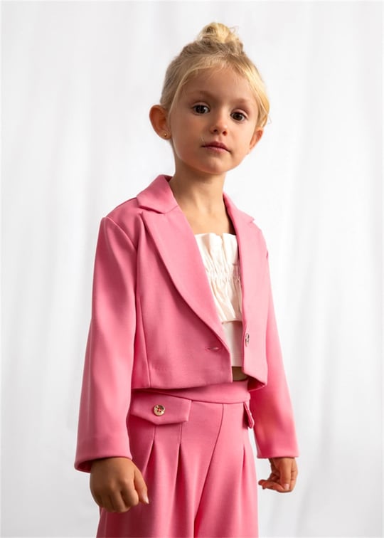 Mayoral Kız Çocuk Kısa Blazer Ceket Pembe 3451