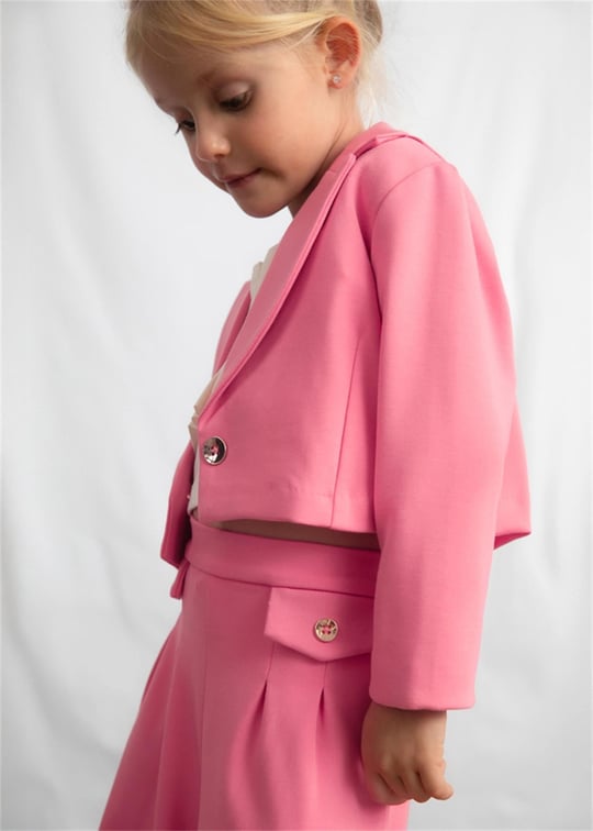 Mayoral Kız Çocuk Kısa Blazer Ceket Pembe 3451