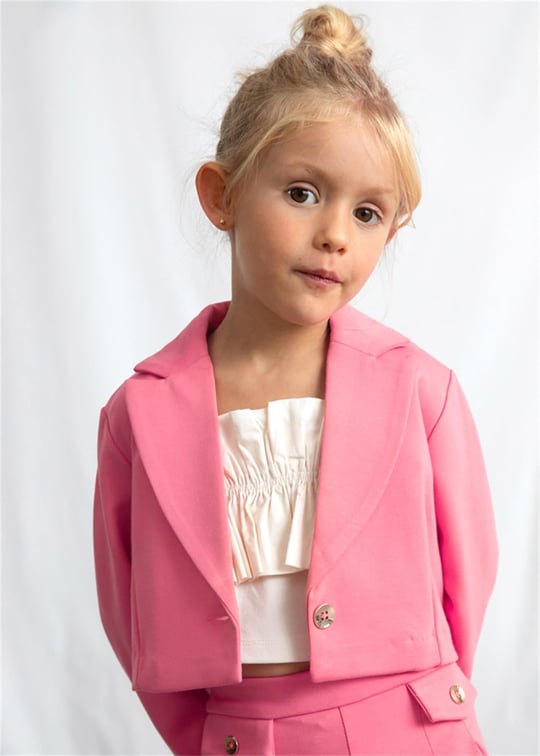 Mayoral Kız Çocuk Kısa Blazer Ceket Pembe 3451