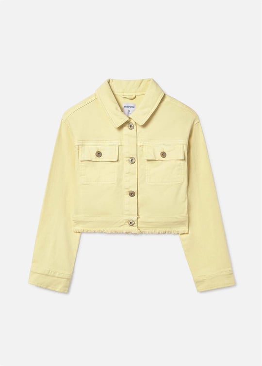Mayoral Kız Çocuk Püsküllü Denim Ceket Sarı 6407