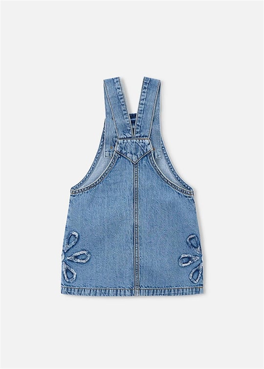Mayoral Kız Çocuk Salopet Denim Elbise Mavi 3910
