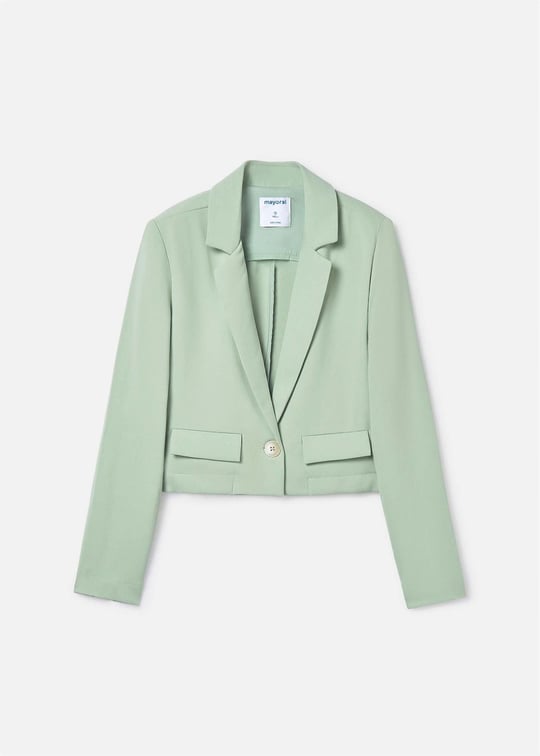Mayoral Kız Çocuk Şifon Kısa Blazer Ceket Yeşil 6403