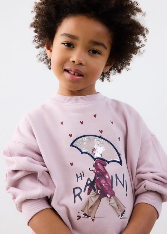 Mayoral Kız Çocuk Sweatshirt Tayt Takım Pudra 4732