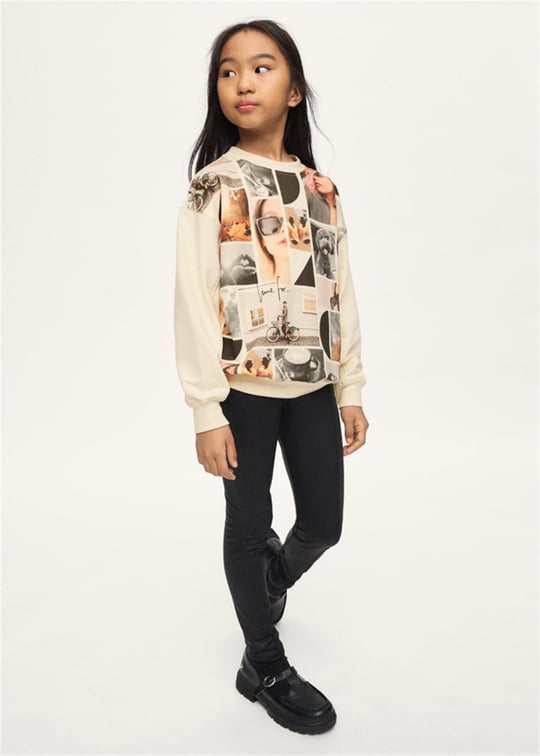 Mayoral Kız Çocuk Sweatshirt Tayt Takım Siyah 7763