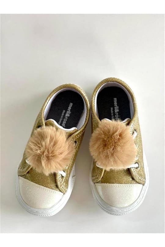 Merli&Rose Kız Çocuk Fun Sneaker Simli Ayakkabı Siyah 603-P(B)-24