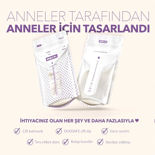 Mochi Süt Saklama Poşeti 25 Adet 20025