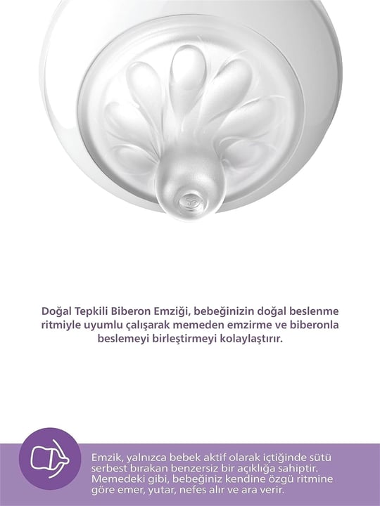 Philips Avent Natural Response Doğal Tepkili Pp 2li Biberon Seti 260ml 1Ay SCY903/02