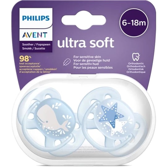 Philips Avent Ultra Soft Emzik 6-18 Ay Erkek Scf223/03