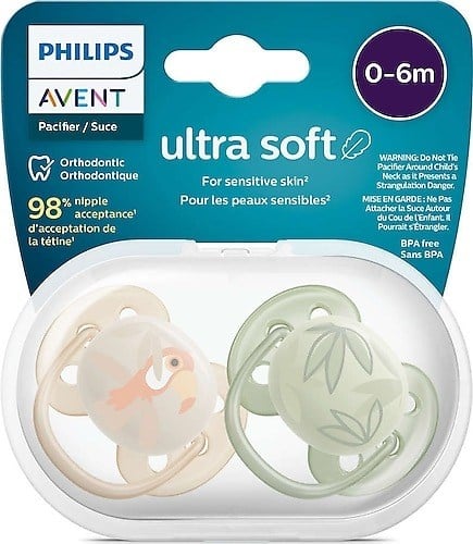 Philips Avent Ultra Soft Yumuşak Emzik 2li 0-6+ Ay Erkek Scf091/07