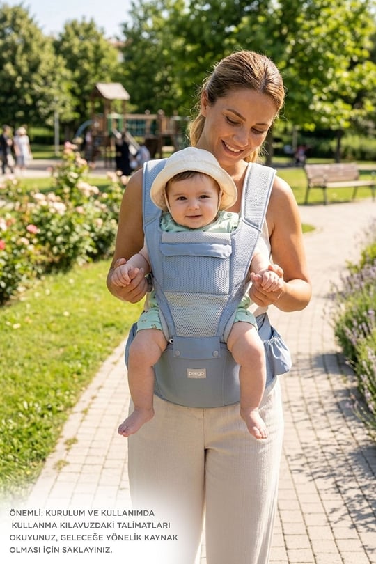 Prego Angel Anatomik Bebek Kangurusu Siyah 3098
