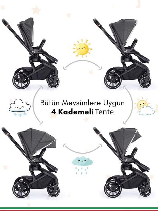 Prego Calista Travel Sistem Bebek Arabası Gri 2045 