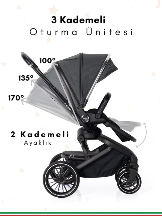 Prego Calista Travel Sistem Bebek Arabası Gri 2045 