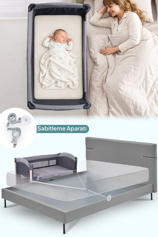 Prego Elips Plus Anne Yanı Oyun Parkı Gri 8069