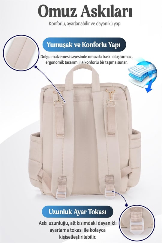 Prego Glory Bebek Bakım Çantası Bej 3070