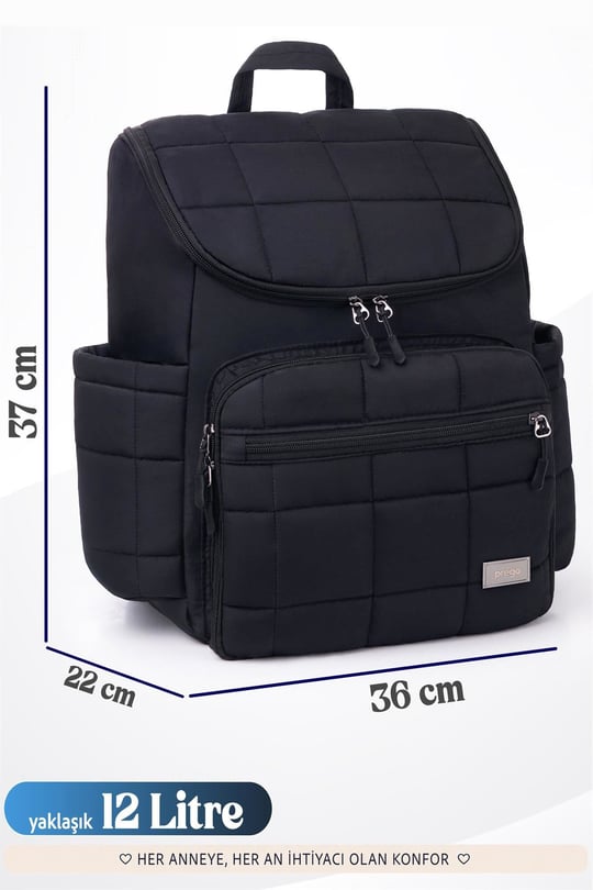 Prego Glory Bebek Bakım Çantası Siyah 3070