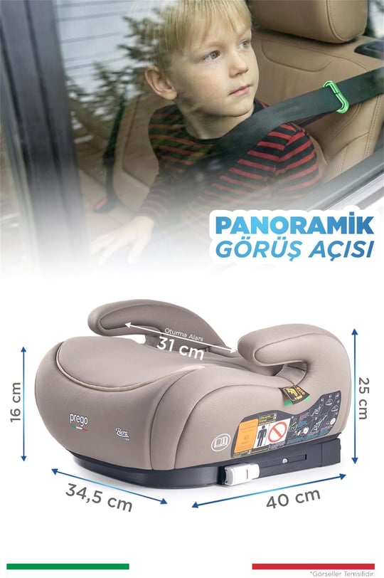 Prego Hera İ-Size İsofixli Yükseltici Oto Koltuğu Bej 4099