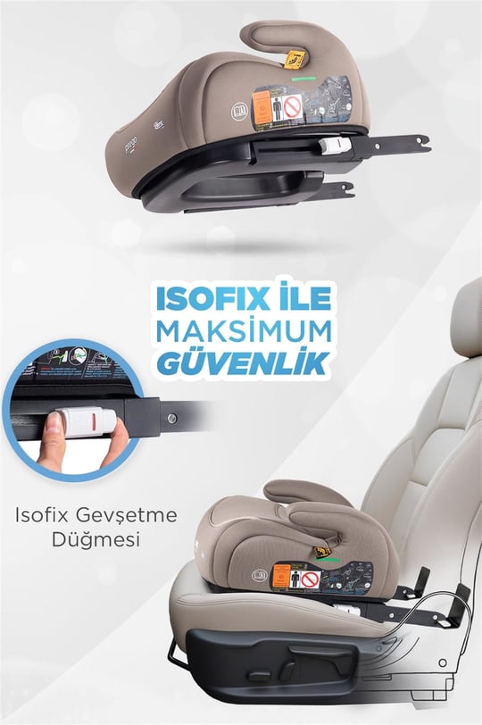 Prego Hera İ-Size İsofixli Yükseltici Oto Koltuğu Bej 4099