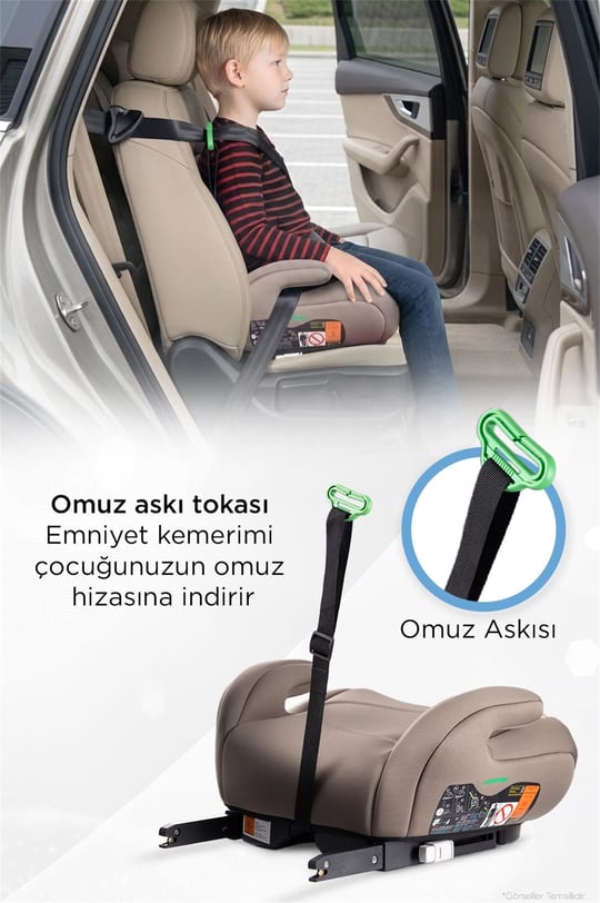 Prego Hera İ-Size İsofixli Yükseltici Oto Koltuğu Bej 4099