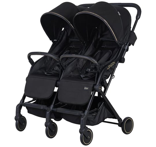 Prego London İkiz Bebek Arabası Siyah 2236