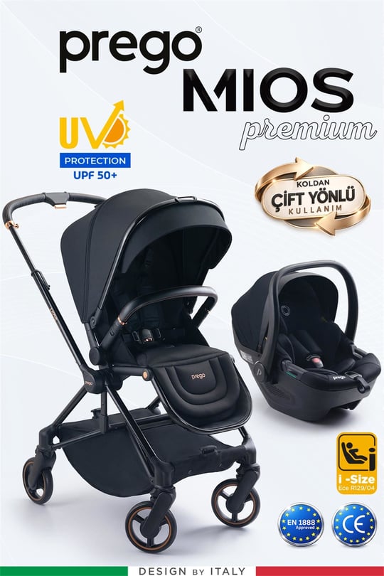 Prego Mios Premium I-Size Bebek Arabası Siyah 2415